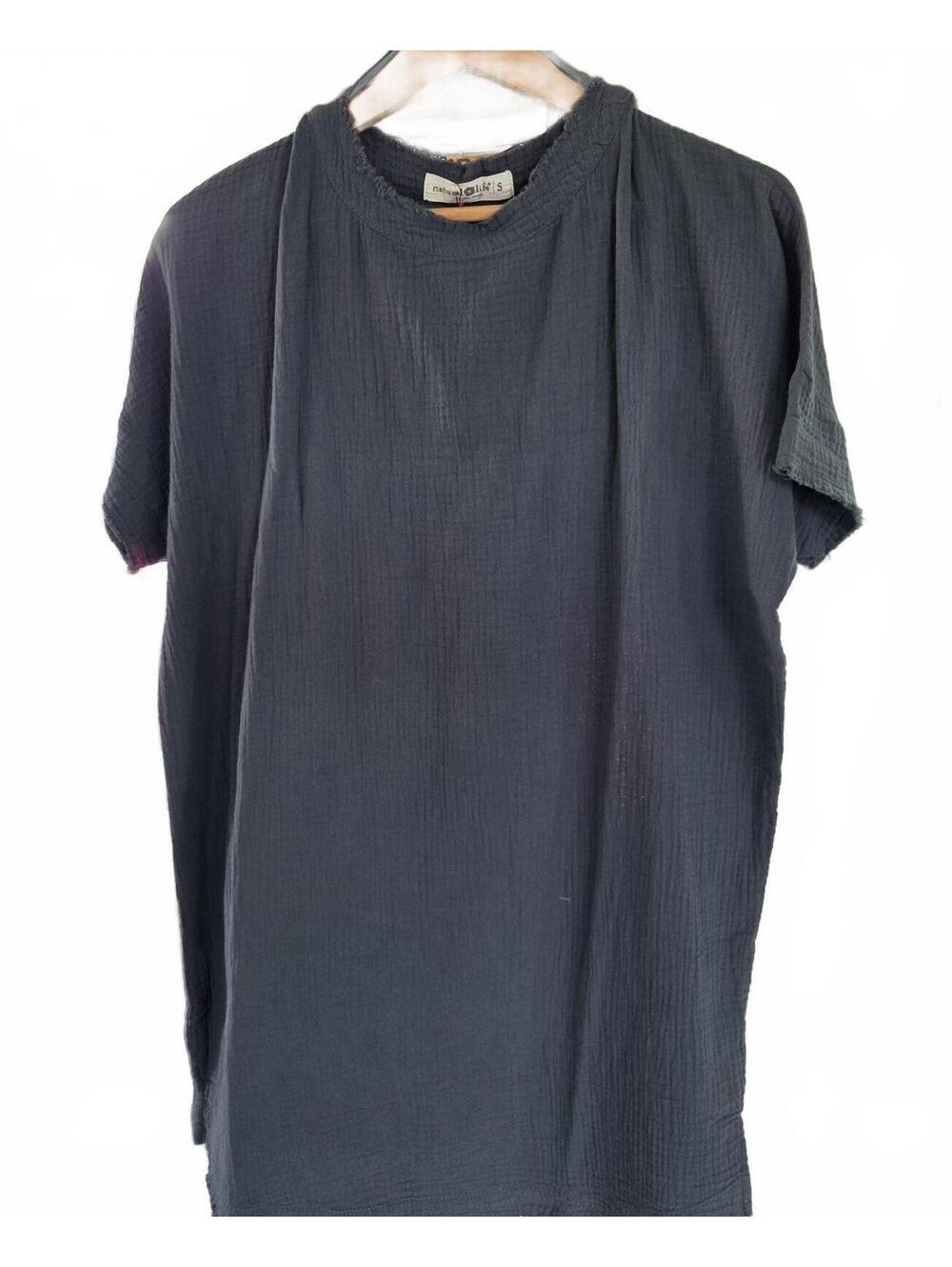 Natural Life Black Textured Short Sleeve dress sz S NEW
